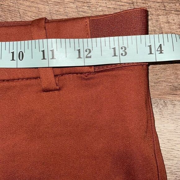 H&M Women's Super Stretch Straight Fit Regular Waist Pants Burnt Orange Size 4 N - Picture 6 of 8